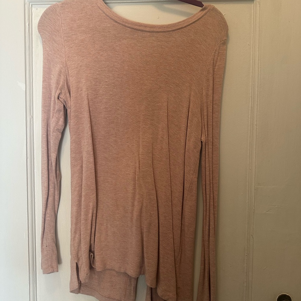 Women's Long Sleeve Top - Rose Pink